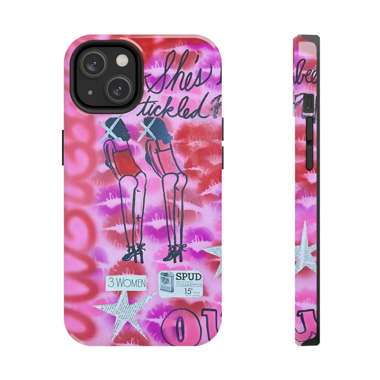 "tickled pink" airbrush iPhone case