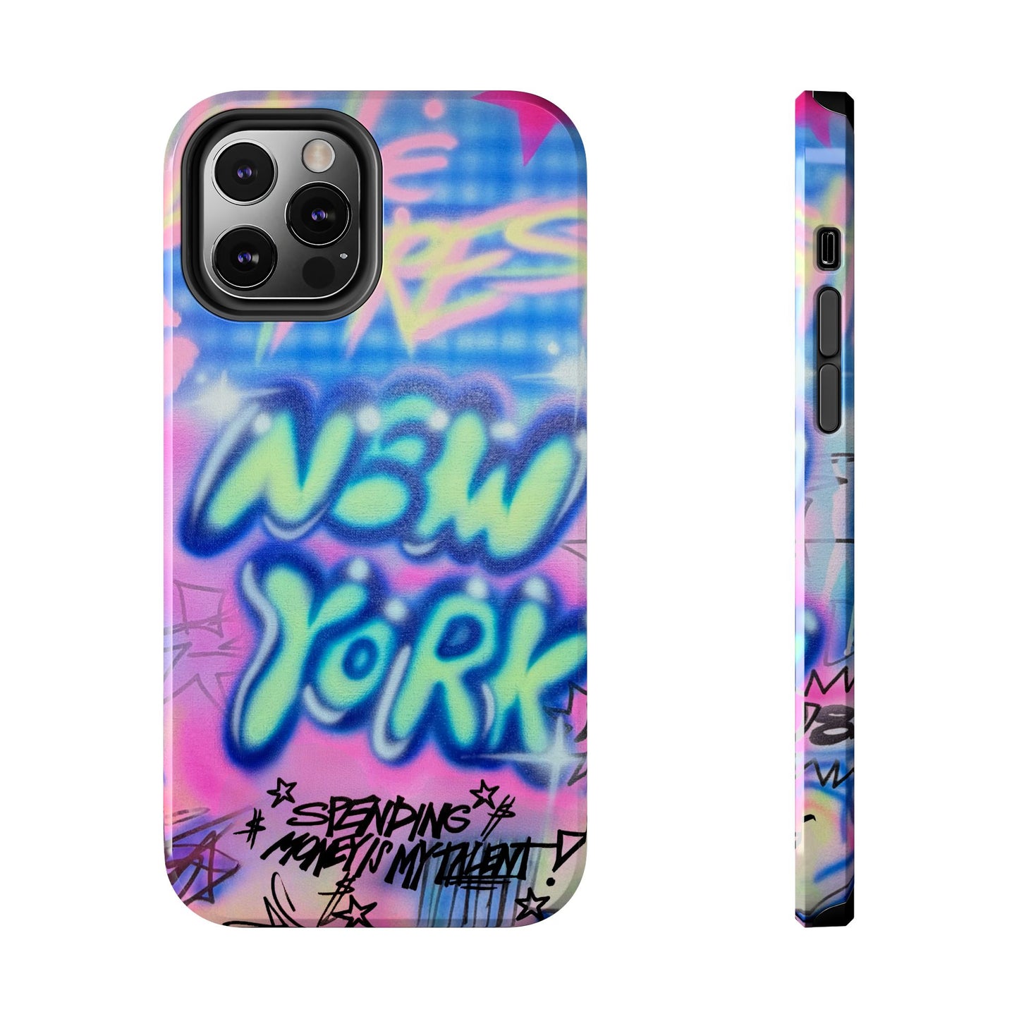 "spending money is my talent" airbrush iPhone case