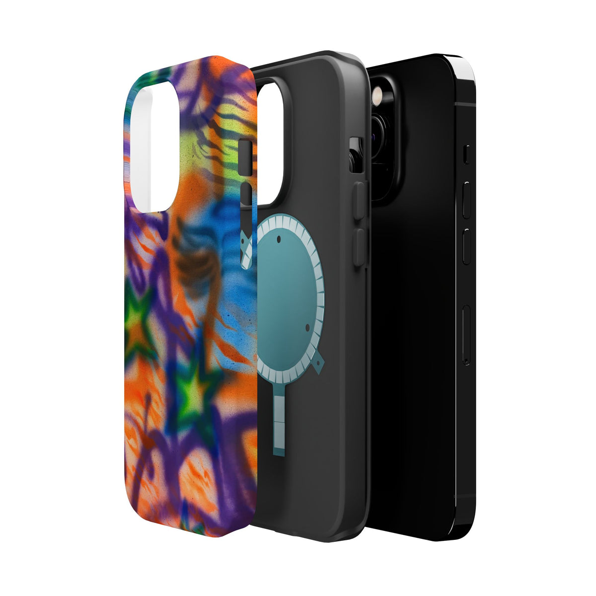 MagSafe "streetwear angel" airbrush iPhone case