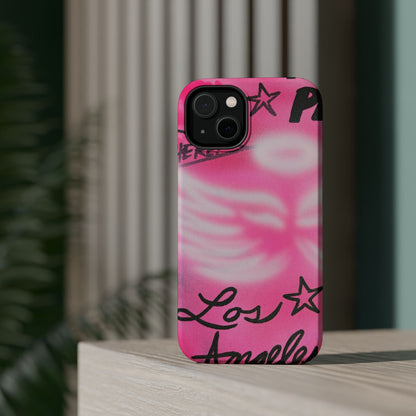 MagSafe "pinke Engelsflügel" Airbrush iPhone Hülle