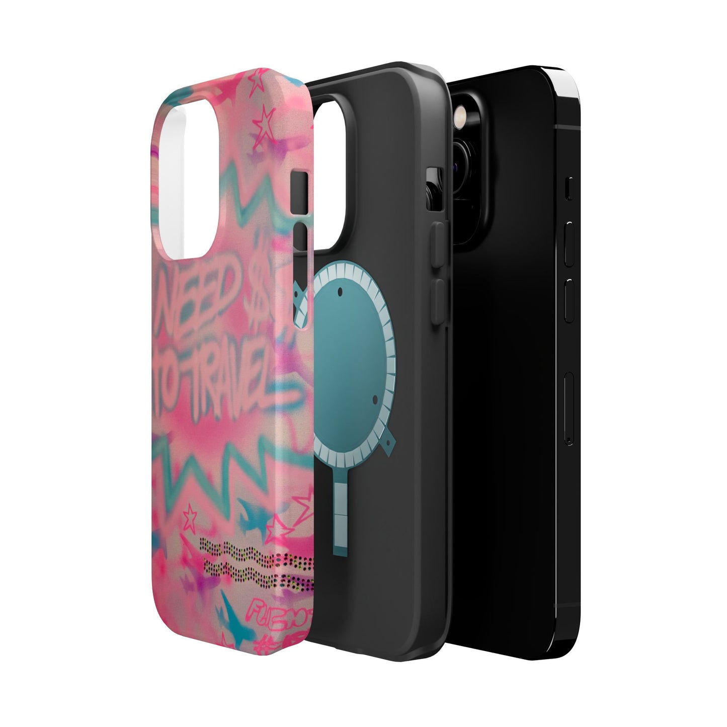 MagSafe "need $$ to travel" airbrush iPhone case