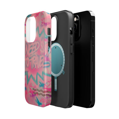 MagSafe "need $$ to travel" airbrush iPhone case