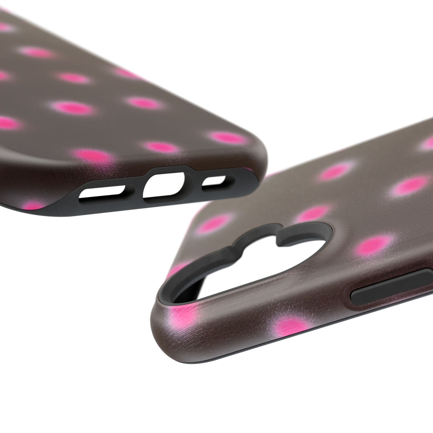 MagSafe "cherry mocha polka dot" airbrush iPhone case