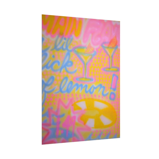 "lemontini" Airbrush gerollter Druck