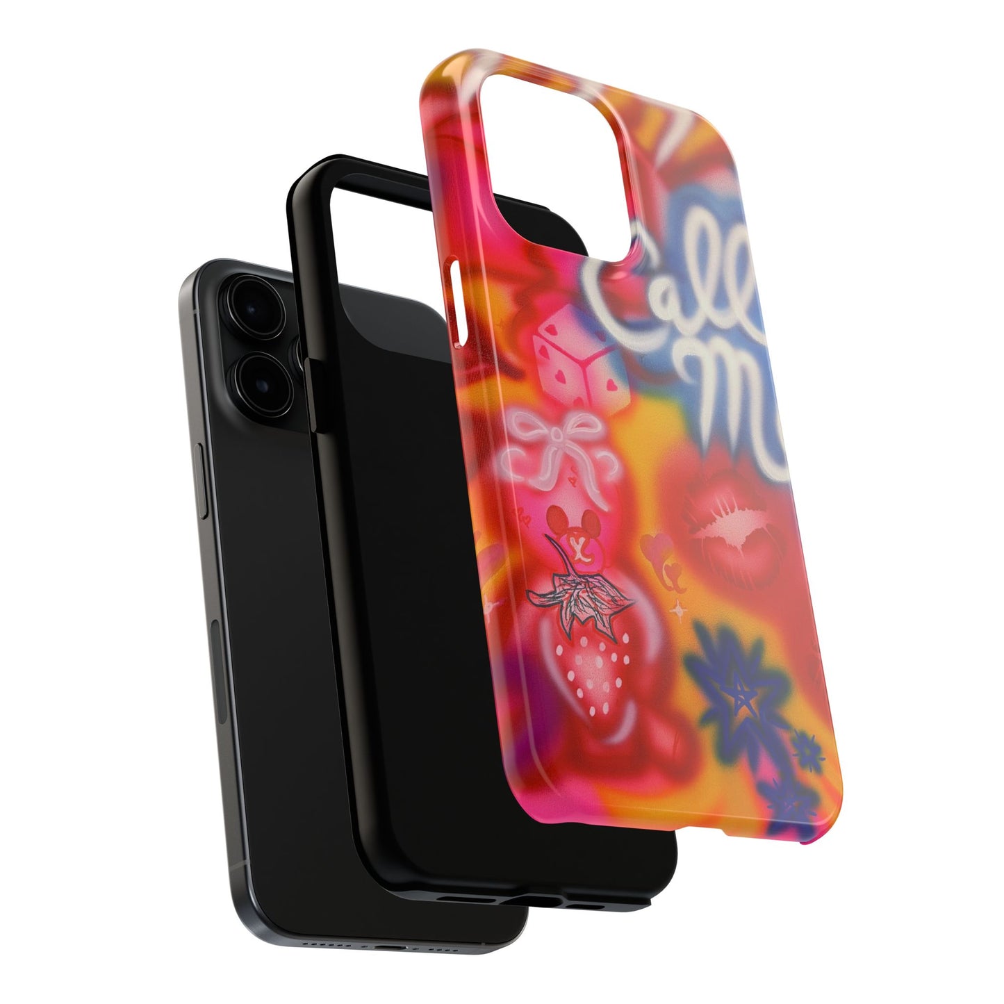 "CALL ME!" airbrush iPhone case