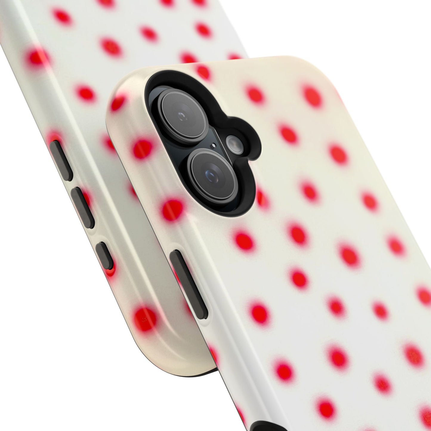 MagSafe "vanilla cherry polka dot" airbrush iPhone case
