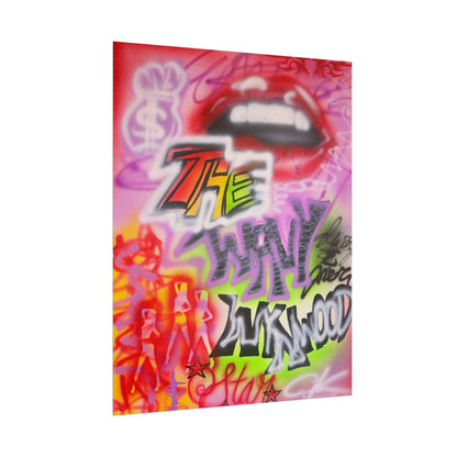 "wynwood gold" airbrush rolled print