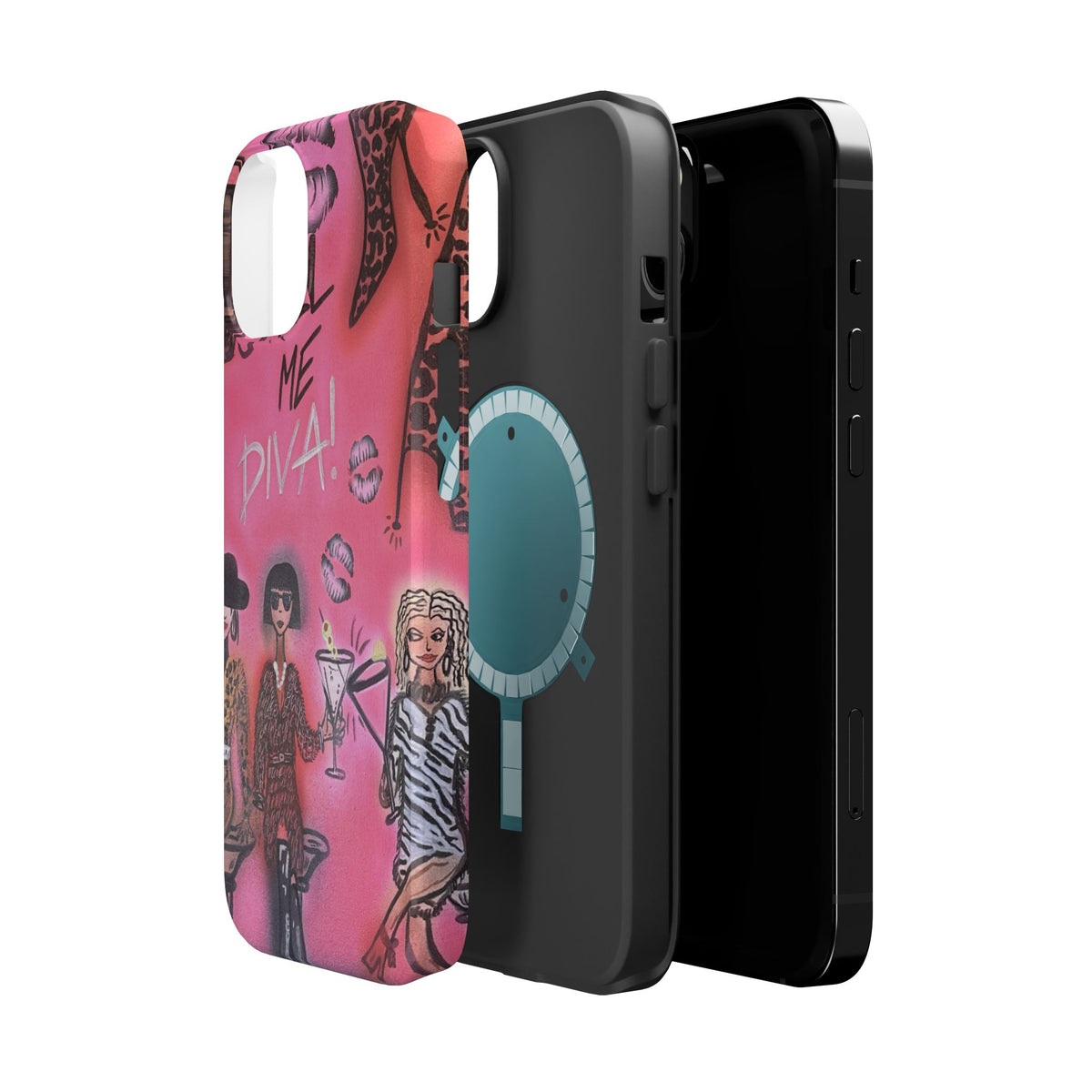 MagSafe "party diva" airbrush iPhone case