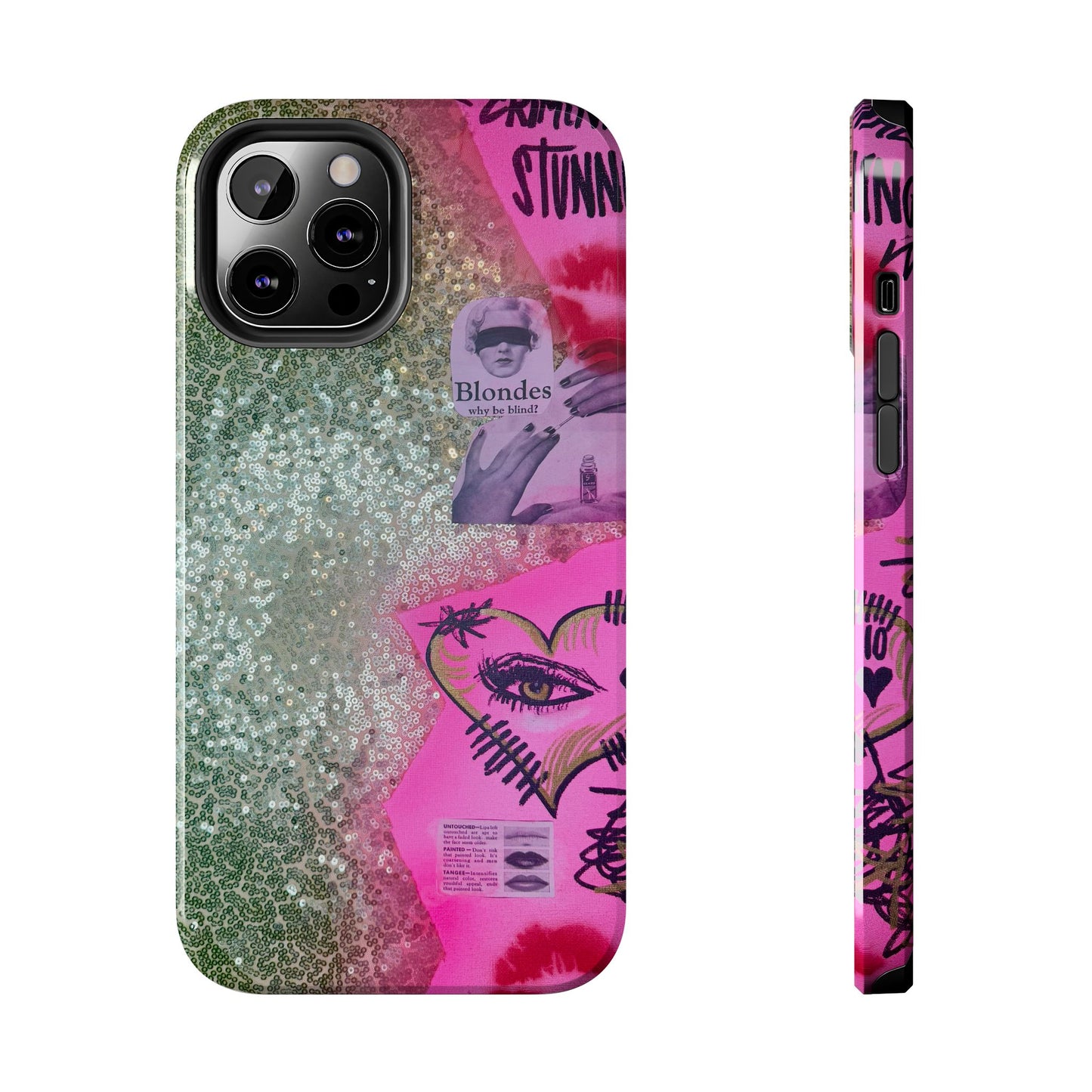 "glitter gloss" airbrush iPhone case