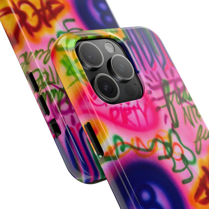 "colorful chaos" airbrush iPhone case