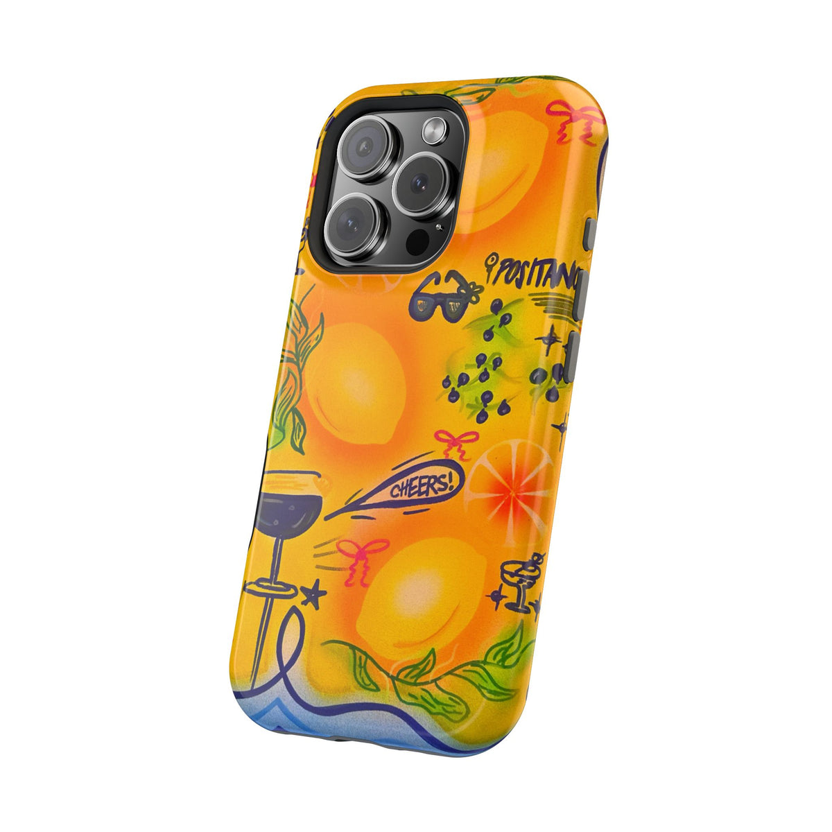 MagSafe Airbrush iPhone Hülle „citrus coastline“