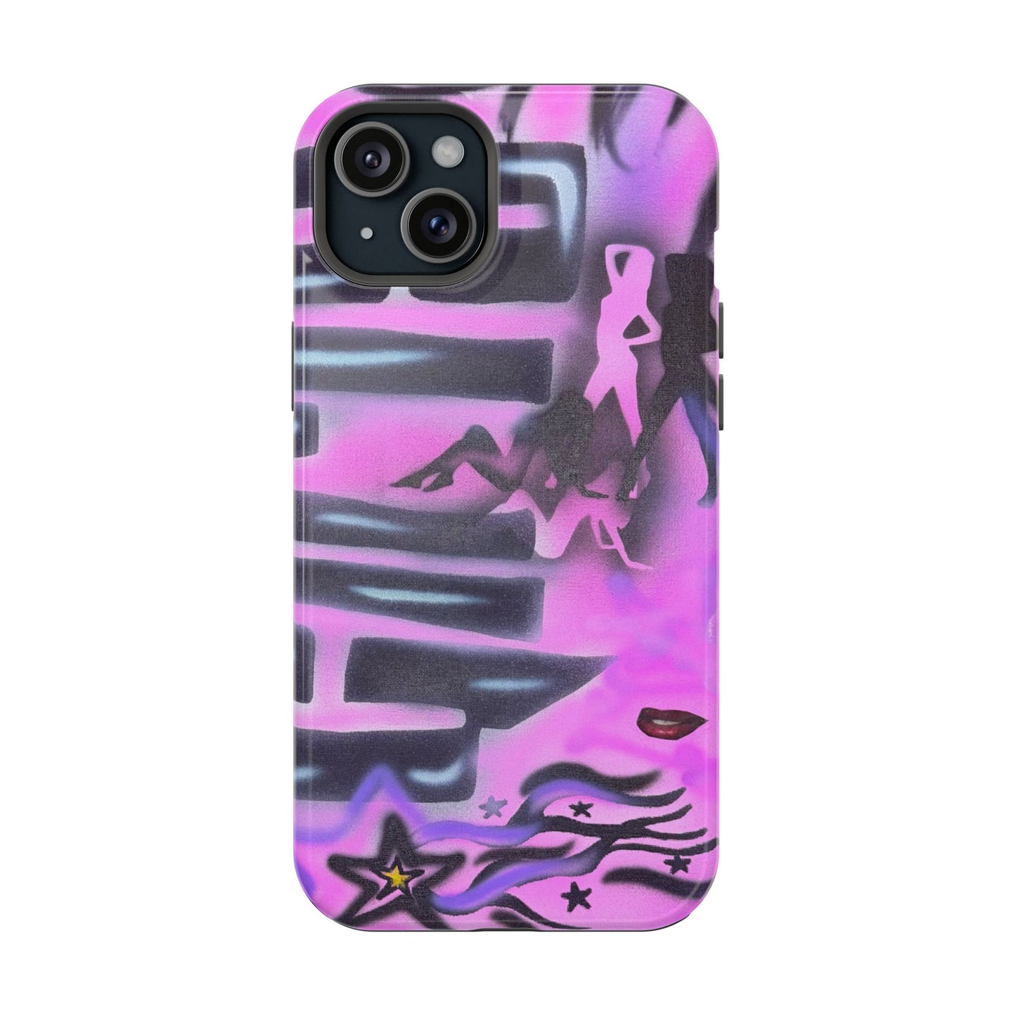 MagSafe "neon nights" airbrush iPhone case