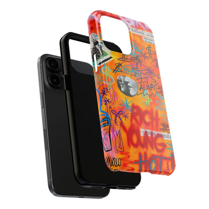 "young, rich, hot!" airbrush iPhone case