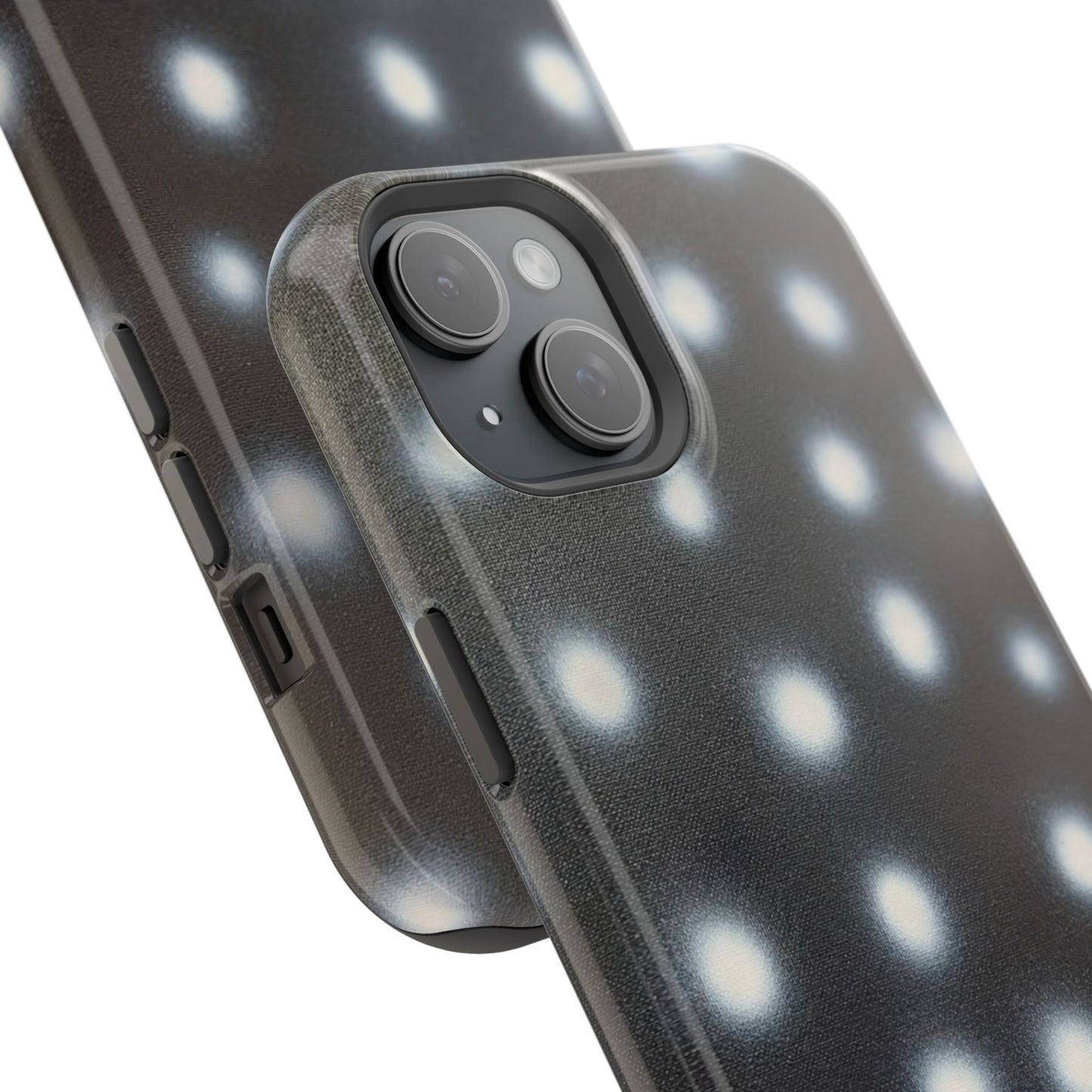 MagSafe "coconut noir polka dot" airbrush iPhone case