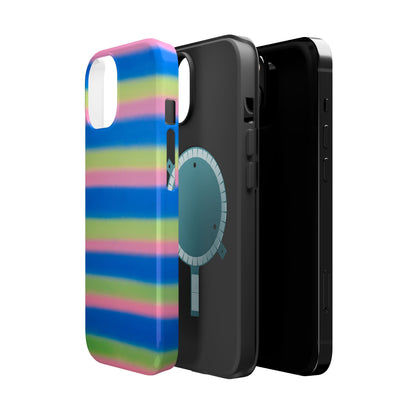 MagSafe "sherbet stripes" airbrush iPhone case