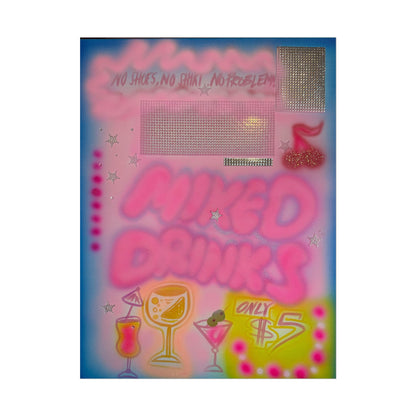 "mixed drinks" airbrush rolled print