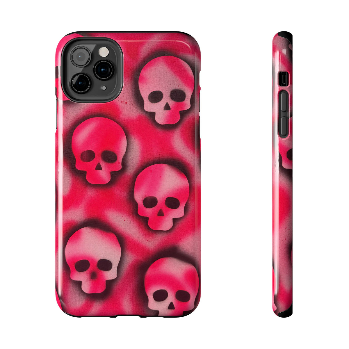 "pink skully" airbrush iPhone case