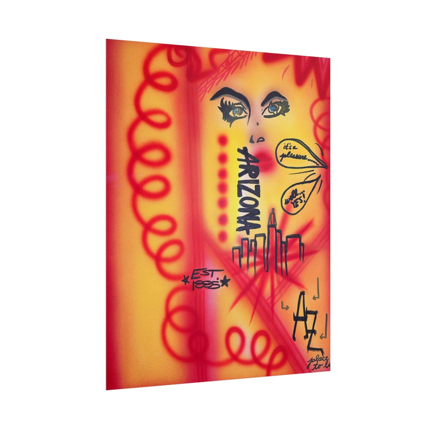 "tempe, az" airbrush rolled print