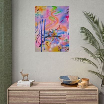 "neon haze" airbrush rolled print