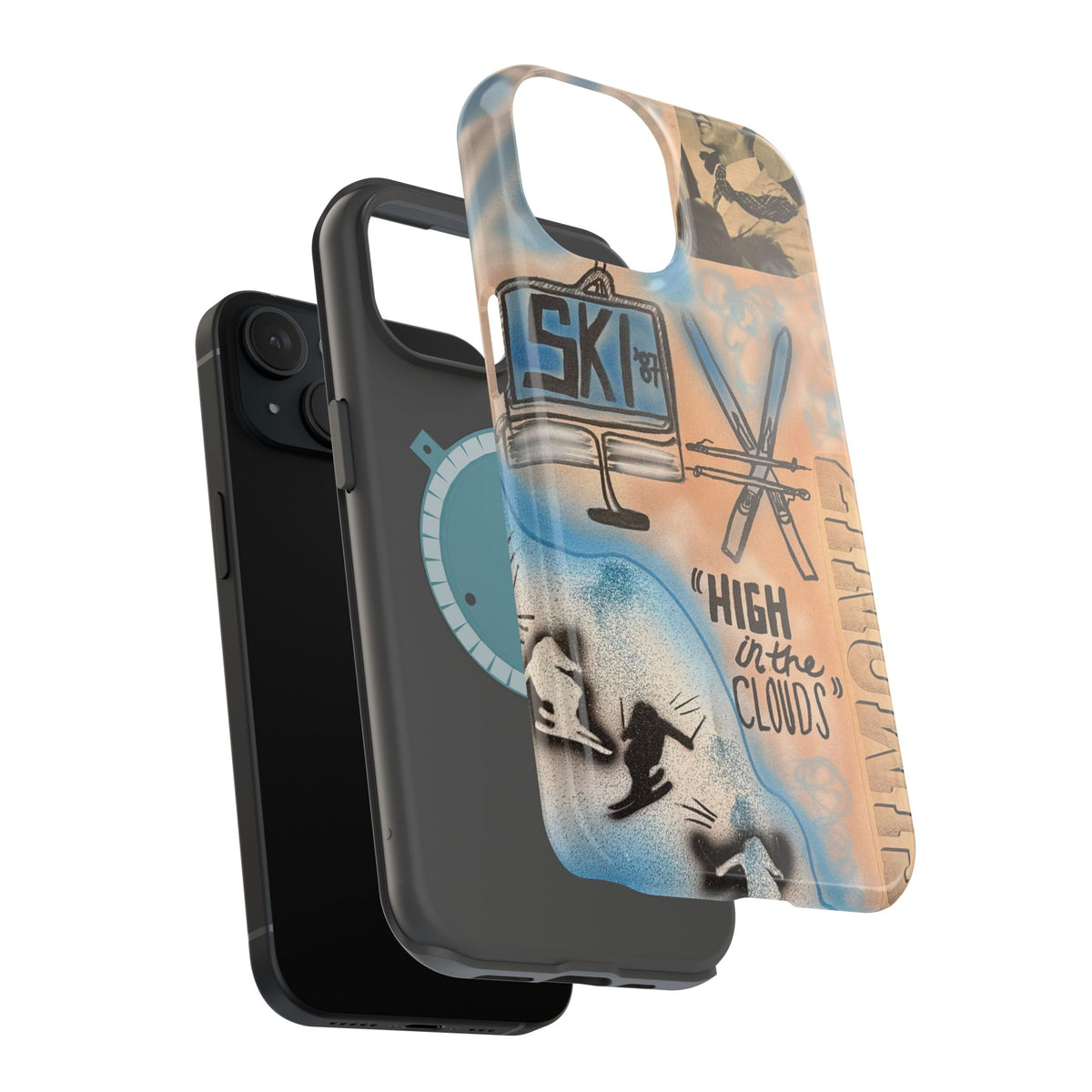 MagSafe „high in the clouds“ Airbrush iPhone Hülle