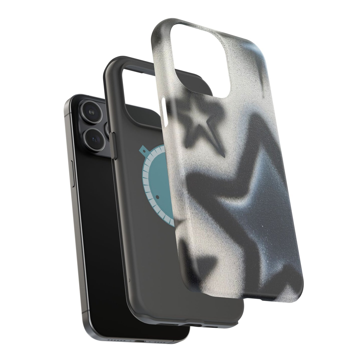 MagSafe "black & white stars" airbrush iPhone case