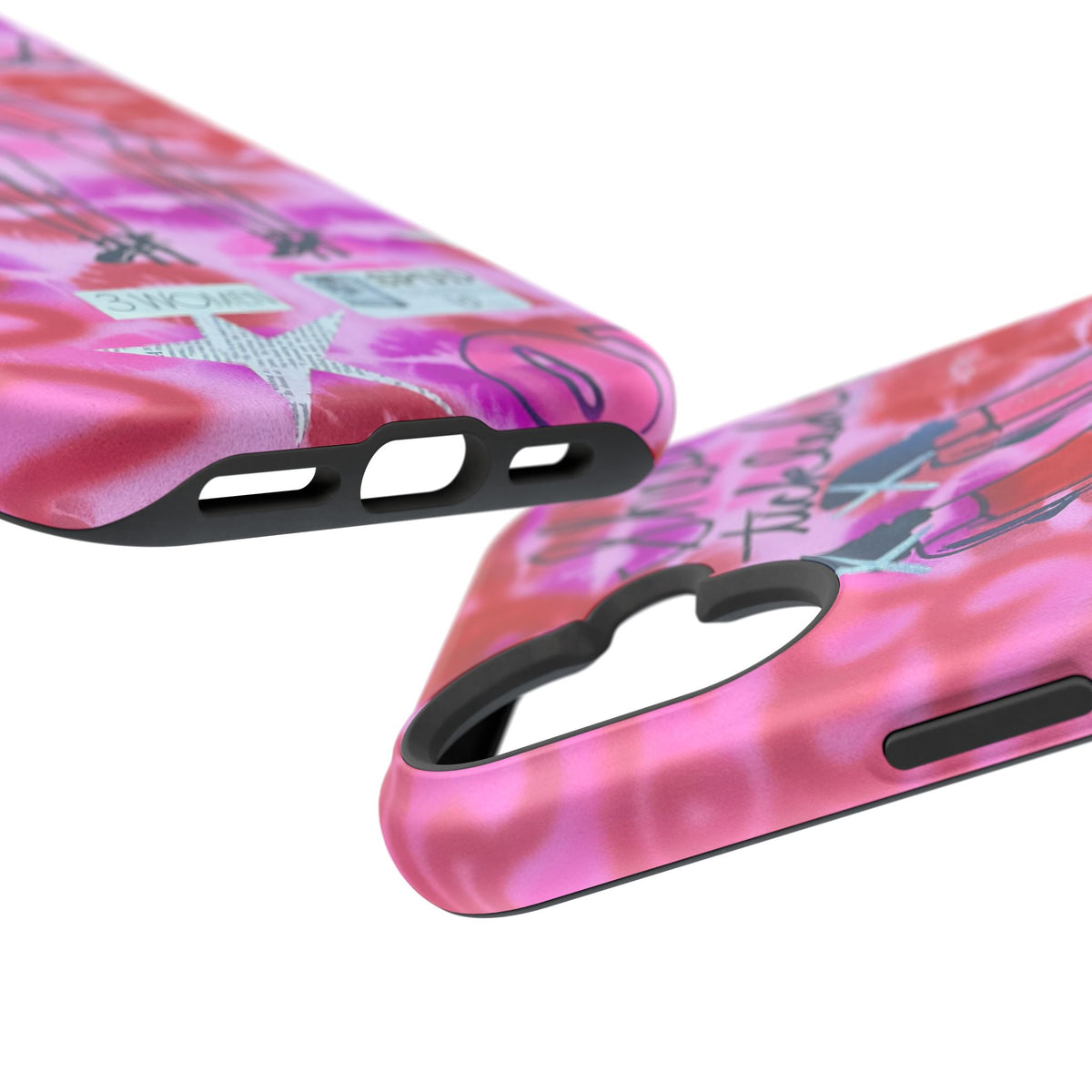 MagSafe "tickled pink" airbrush iPhone case