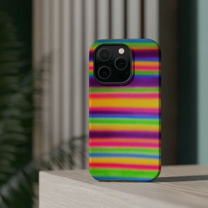 MagSafe "colorful stripes" airbrush iPhone case