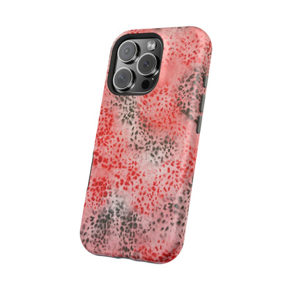 MagSafe "red cheetah" airbrush iPhone case