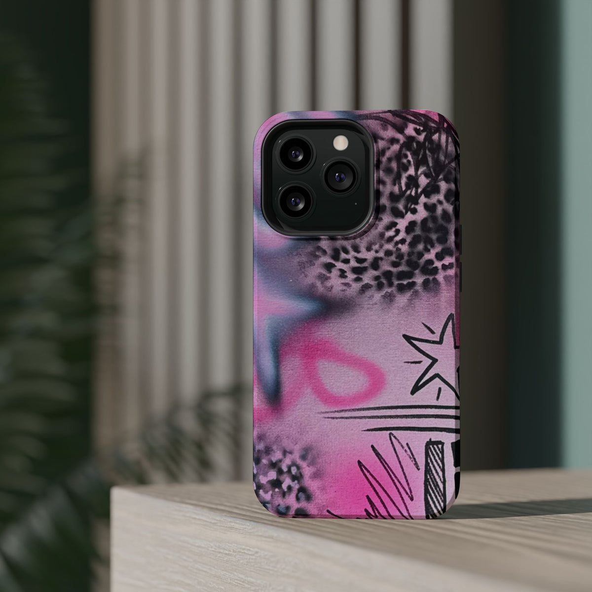 MagSafe "onyx cheetah" Airbrush iPhone Hülle