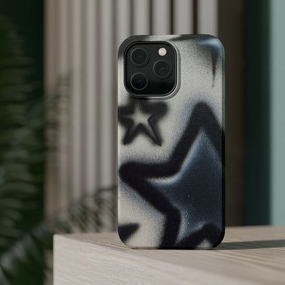 MagSafe "black & white stars" airbrush iPhone case