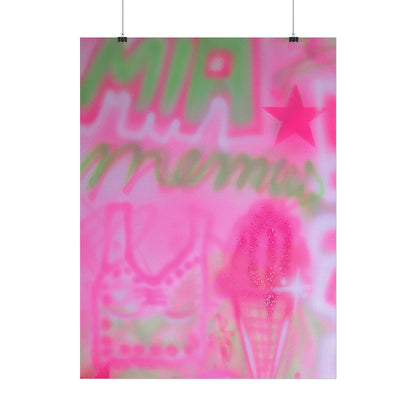 "miami matcha" airbrush rolled print