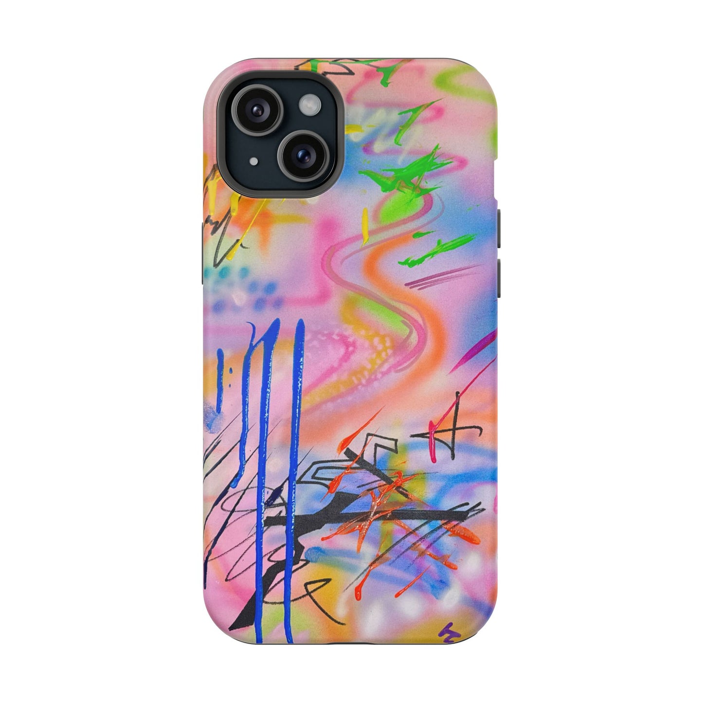 MagSafe "neon haze" airbrush iPhone case