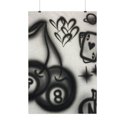 "hidden ace" airbrush rolled print