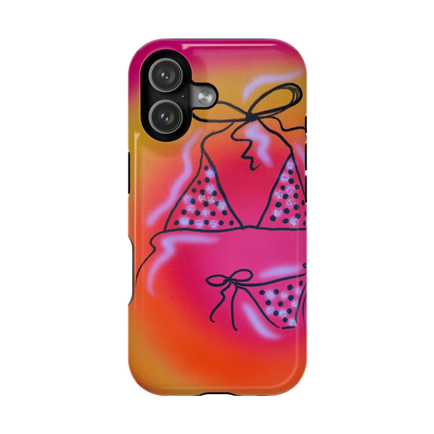 MagSafe "glitter bikini" airbrush iPhone case