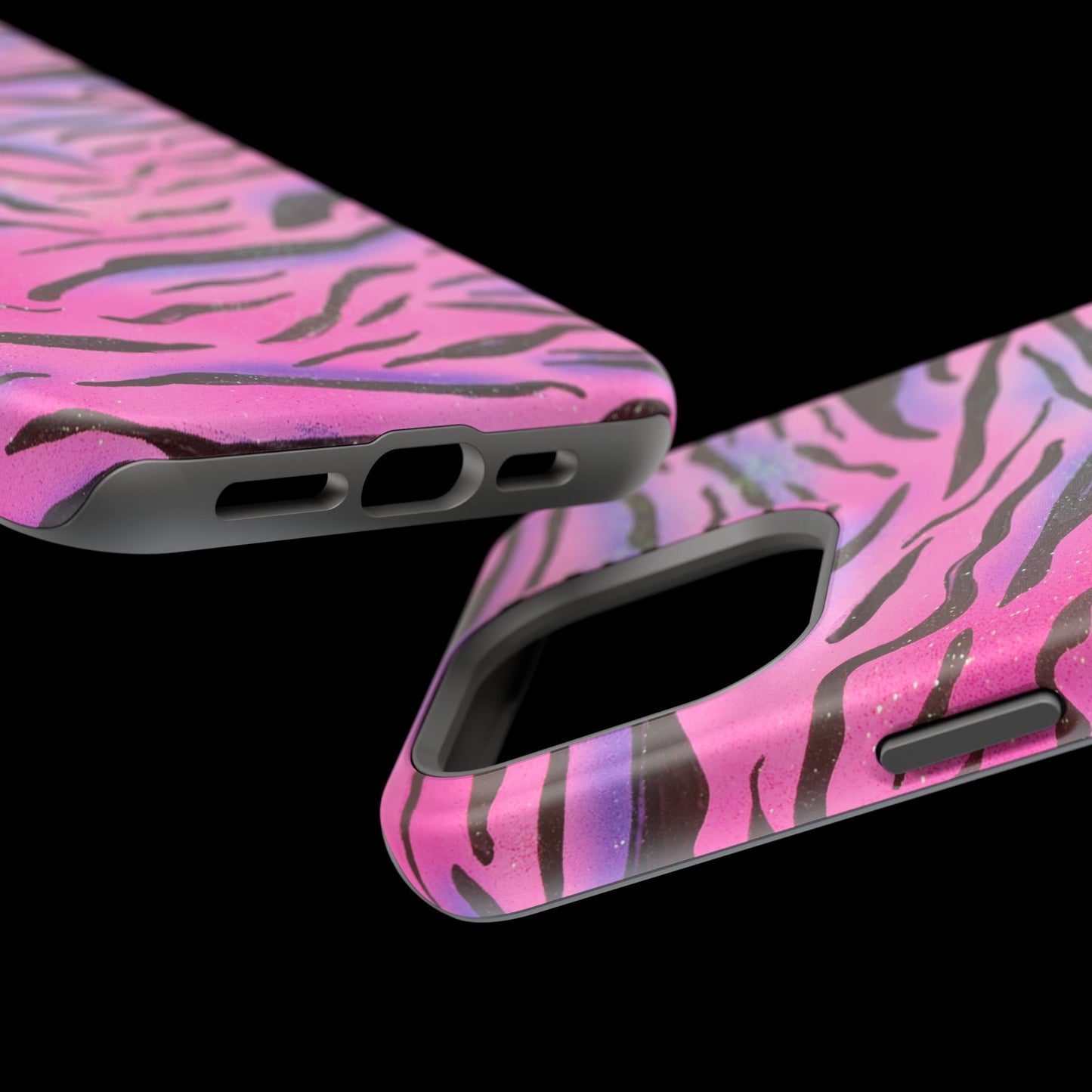 MagSafe "glitter zebra" airbrush iPhone case