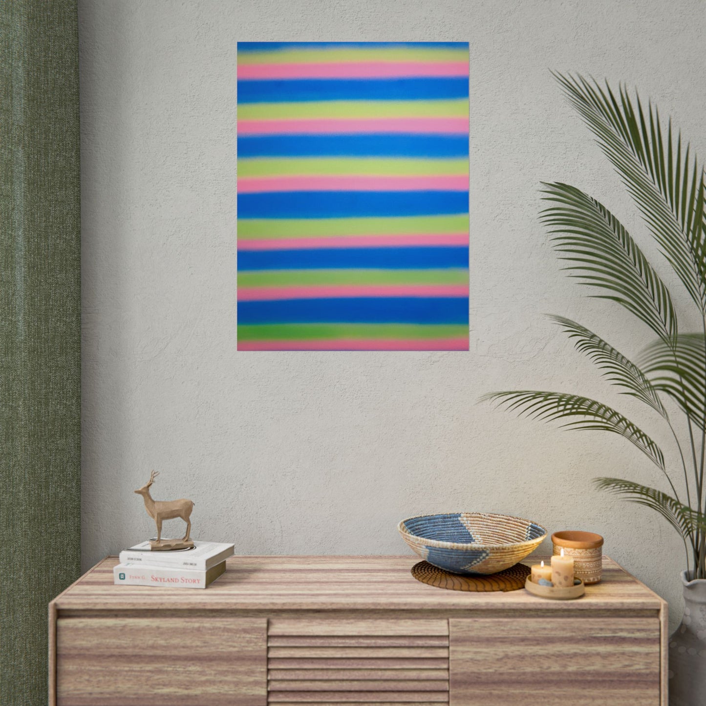 "sherbet stripes" airbrush rolled print