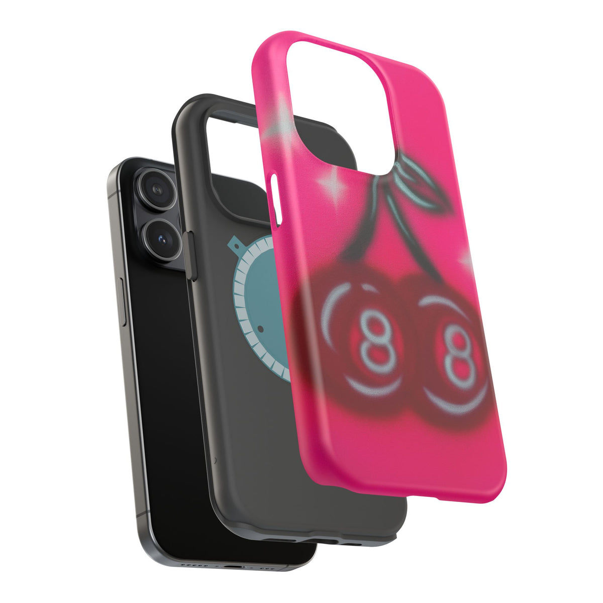 MagSafe "cherry 8ball" airbrush iPhone case