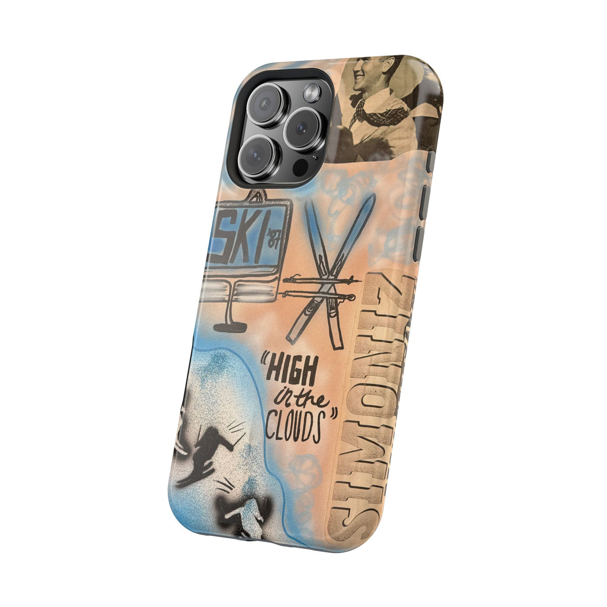 MagSafe „high in the clouds“ Airbrush iPhone Hülle
