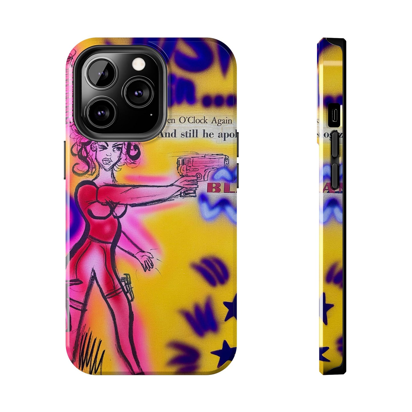 "spiraling thoughts" airbrush iPhone case
