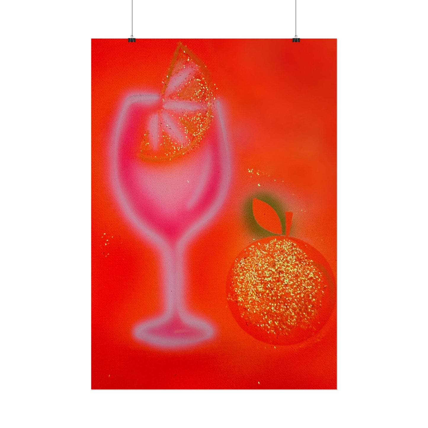 "aperol spritz" airbrush rolled print