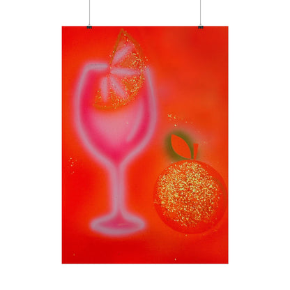 "aperol spritz" airbrush rolled print