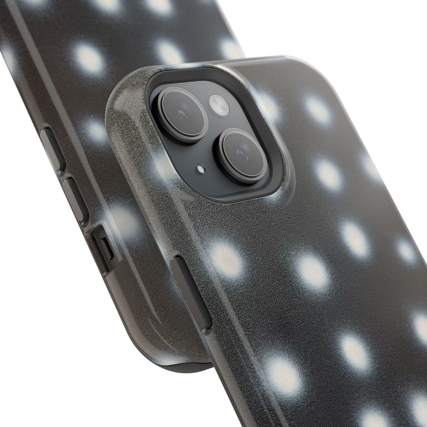 MagSafe "coconut noir polka dot" airbrush iPhone case