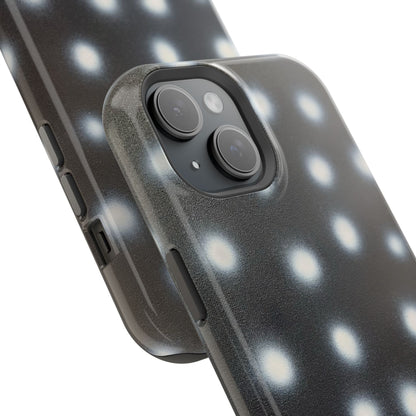 MagSafe "coconut noir polka dot" airbrush iPhone case