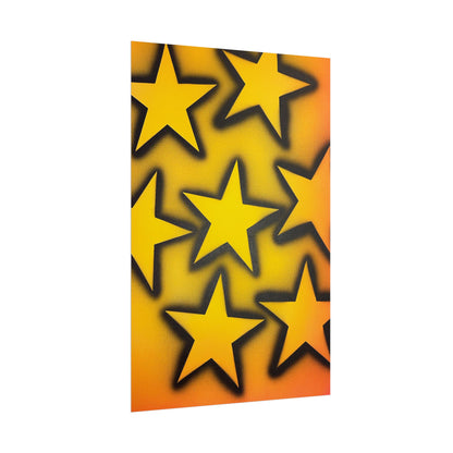 "UR A STAR!" airbrush rolled print