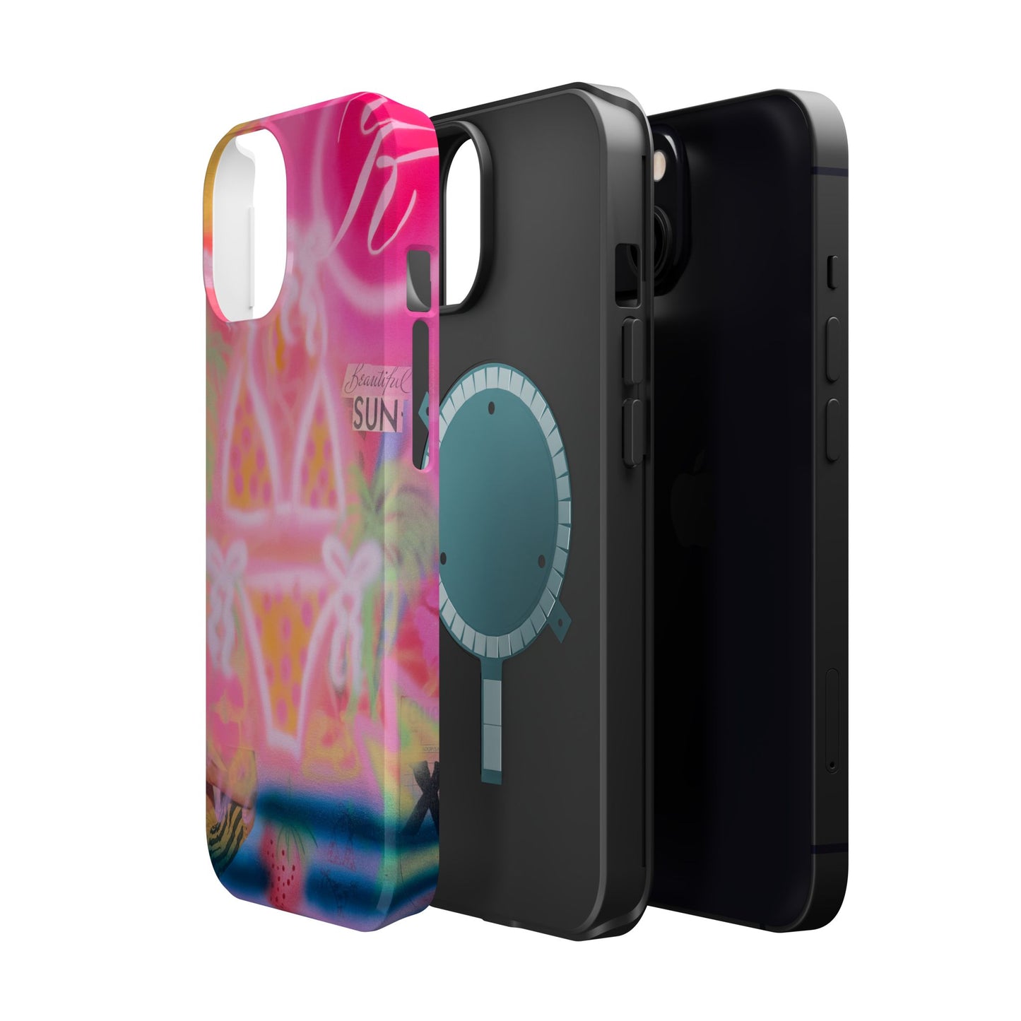 MagSafe "santa monica strawberry" airbrush iPhone case