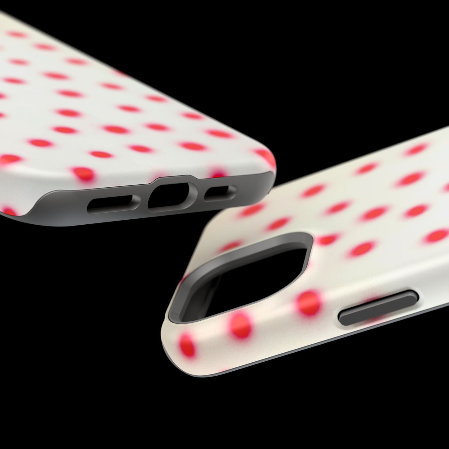 MagSafe "vanilla cherry polka dot" airbrush iPhone case