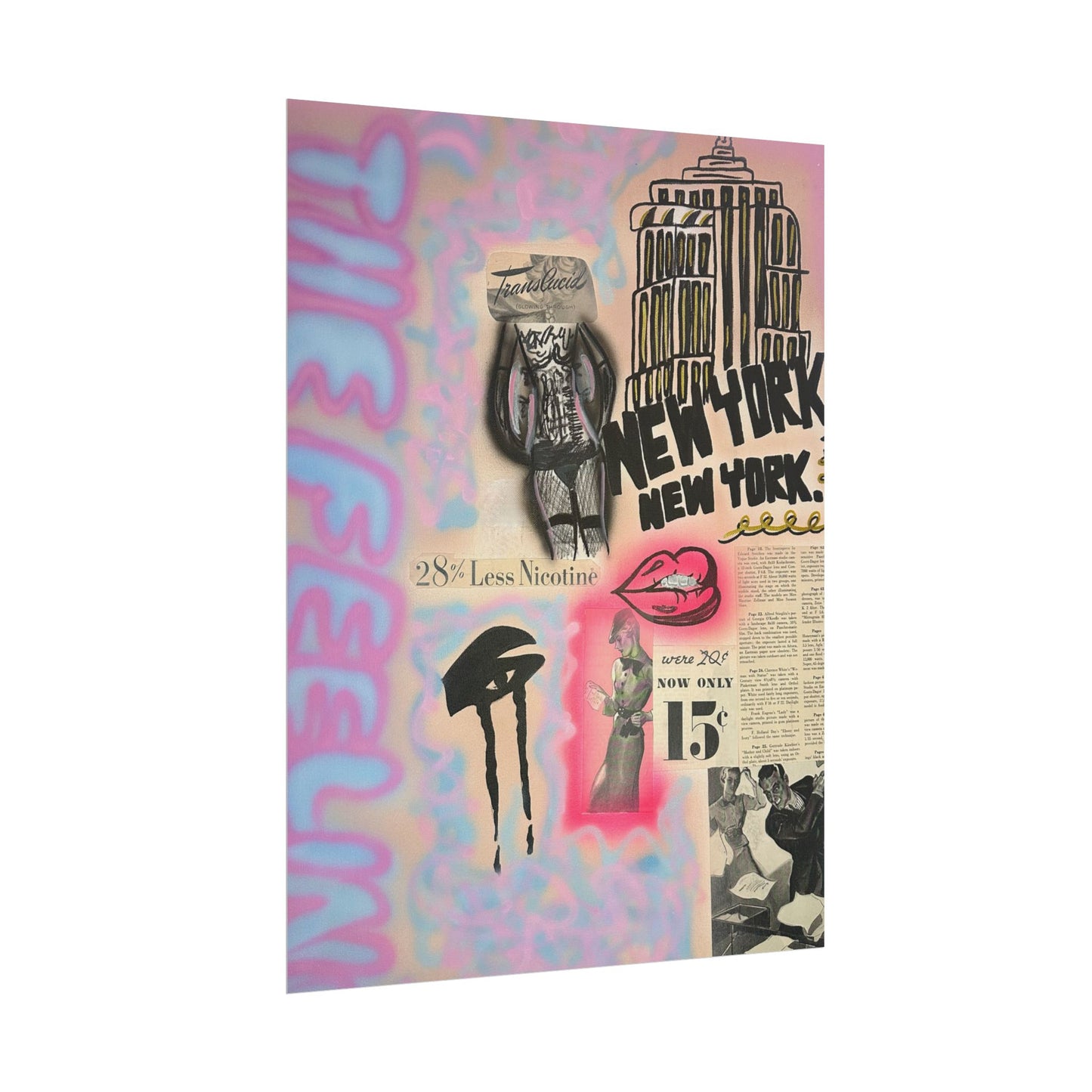 custom nyc airbrush rolled print