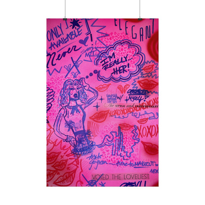 "REALLY HER" airbrush rolled print