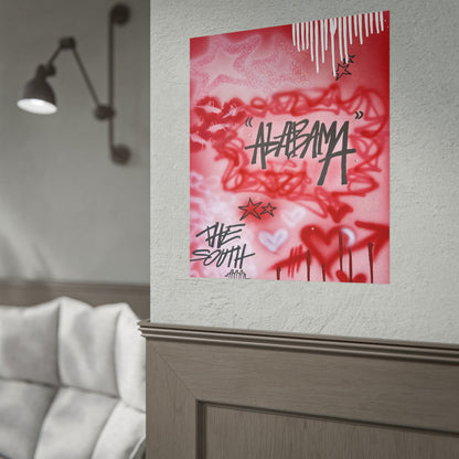 "alabama" airbrush rolled print