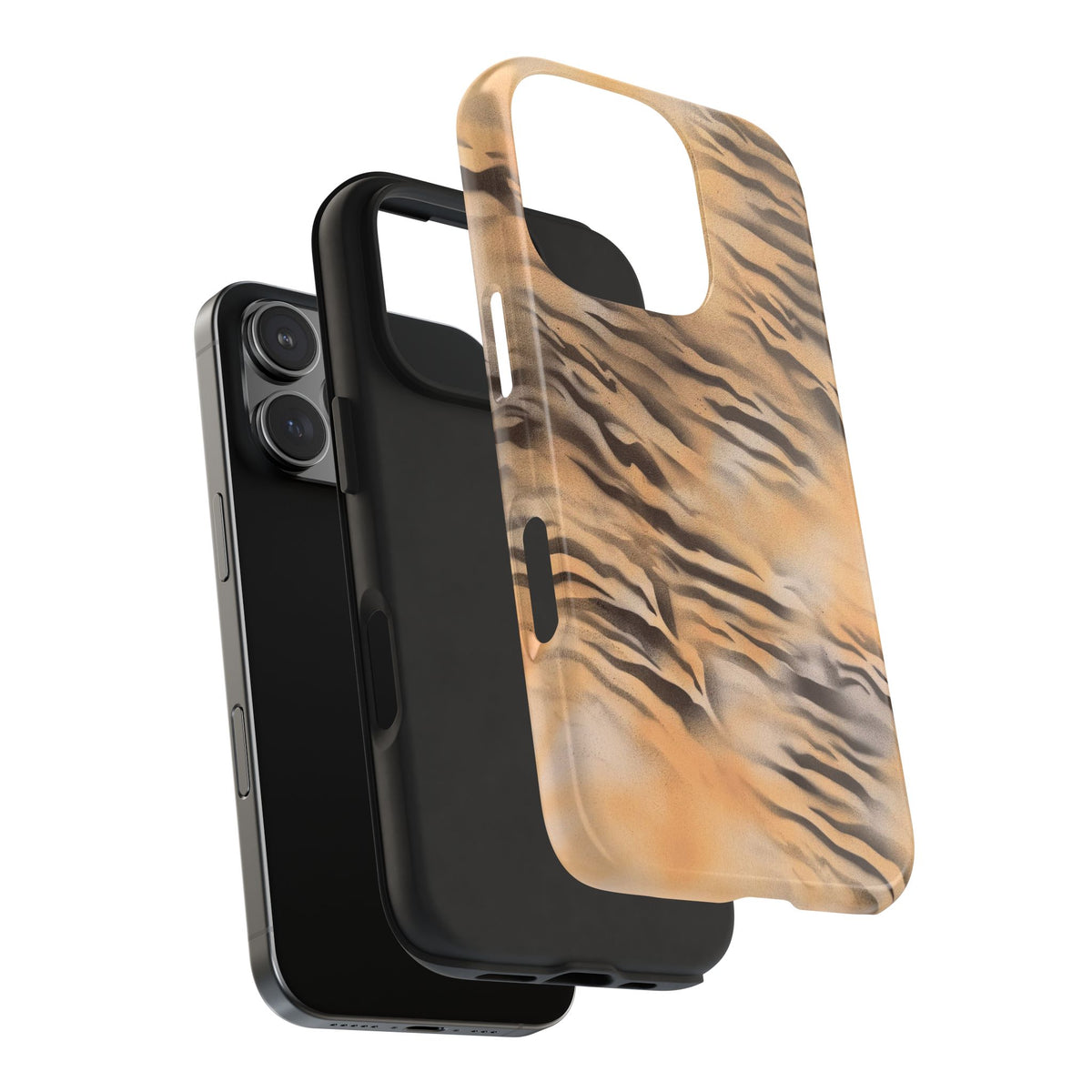 neutral tiger airbrush iPhone case
